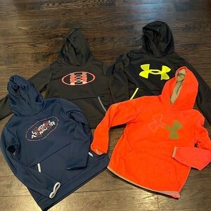 Set of 4 boys under armour hooded sweatshirts